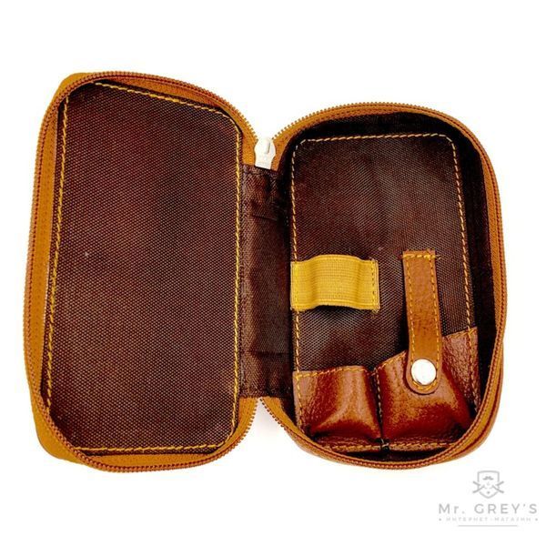 Шкіряний чохол для Т-подібної бритви і лез Parker LP4 Leather Safety Razor Travel Case 3778 фото