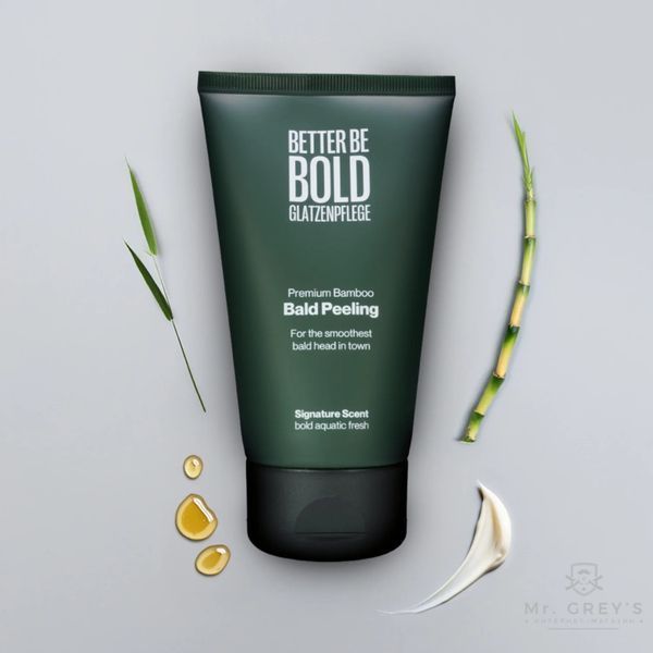 Скраб для лысой головы Better Be Bold Bald head scrub with bamboo fibers (anti-shine effect) 150ml 5790 фото