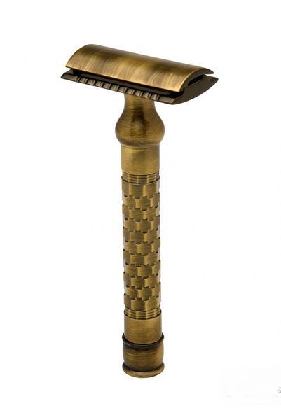 Станок для бритья Т-образный Pearl SHD-24 Antique Brass Closed Comb 5402 фото