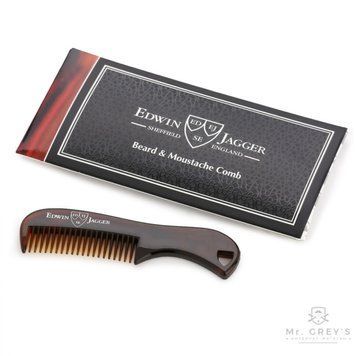 Гребінь для вусів і бороди Edwin Jagger Moustache & Beard Tortoiseshell Comb 3011 фото