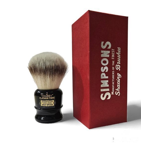Помазок для бритья Simpson Chubby 2 Platinum Synthetic Fibre Luna 5824 фото
