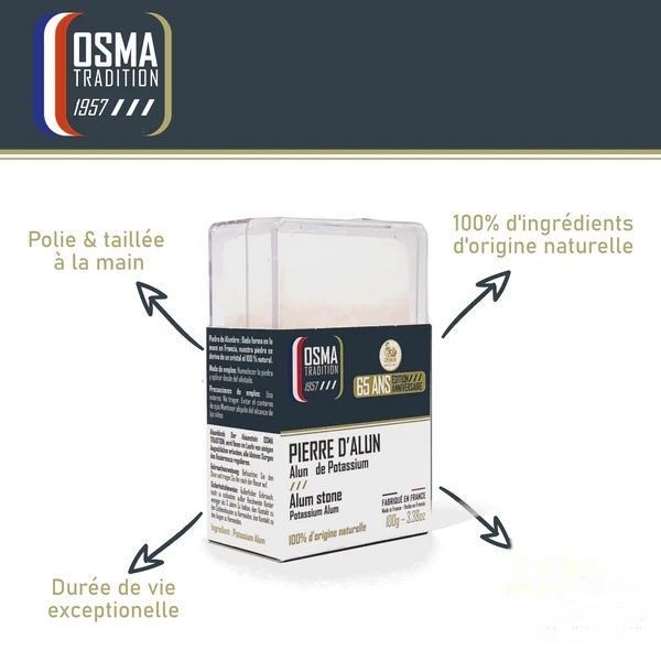 Натуральные квасцы Osma Tradition Alum Stone 100g 3717 фото