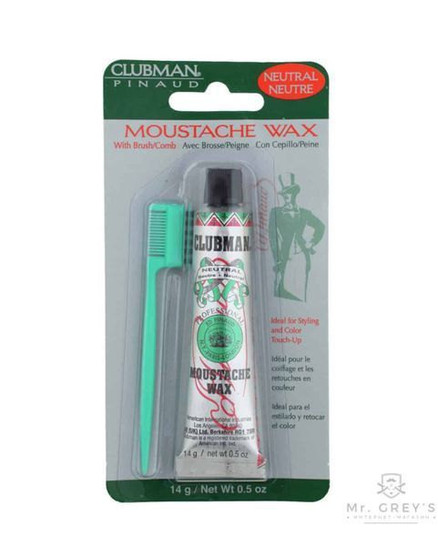Воск для усов Clubman Pinaud Moustache Wax Neutral 14g 3750 фото