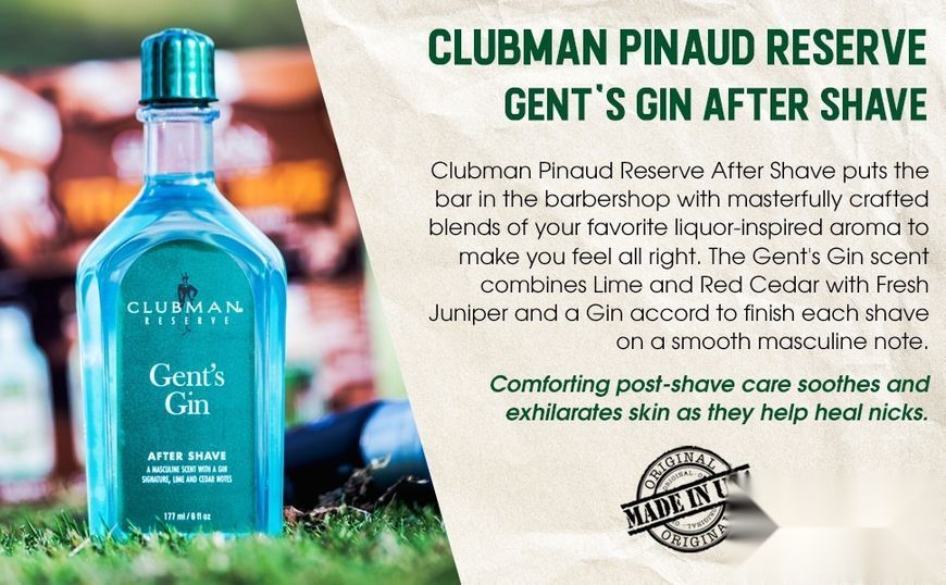 Лосьйон після гоління Clubman Pinaud Reserve Gents Gin After Shave Lotion 177 мл 4008 фото
