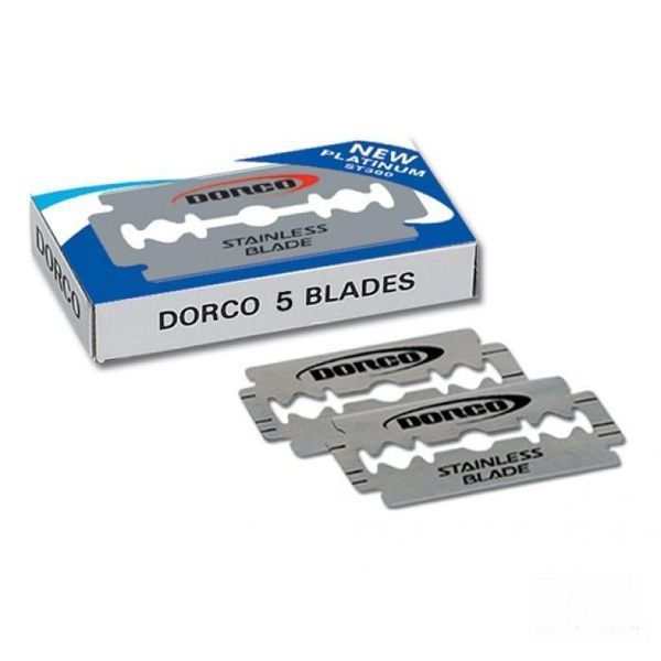 Лезвия для безопасной бритвы Dorco Platinum ST-300 Double Edge Razor Blades 4921 фото