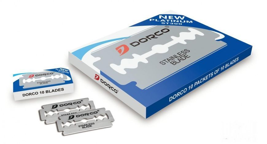 Лезвия для безопасной бритвы Dorco Platinum ST-300 Double Edge Razor Blades 4921 фото